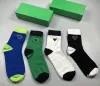 Designer Mens Womens Socks Four Pair Luxe Sports Winter Mesh Letter Printed Sock Embroidery Cotton Man Woman With Box