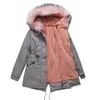 Współziasta europejski rozmiar bawełniany płaszcz z kapturem zimowy ciepły płaszcz z kapturem plus bawełniany bawełniany kurtka 2023