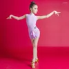 Stage Wear Latin Dance Practice Dress Female Children's Spring And Summer Competition Professional Grade Test Pe