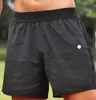 Men Lulus Yoga Sports Shorts Outdoor Fitness Quick Dry Lululemens Solid Color Casual Running Lulu Quarter Pant High Quality Thin New Style Fashion Brand 33