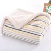 Coperte Fasce Invernali Doppio Spessore Swaddle Wrap Born Infantil Traspirante Caldo Cotone Coperta In Pile Di Corallo Morbida Trapunta Per Bambini 231208