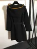 Ullrock kvinnor designer överrock långärmad hoodie ulljacka vindbrytare bälte midje design foder mode logotyp varm överrock 8 dec