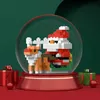 Vehicle Toys 88-218pcs blocks Christmas small building blocks puzzle toys Christmas tree Santa Claus elk decoration home party gift for kidsL231114