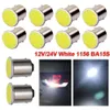 Nowe światła LED samochodu 10pcs 1156 BA15S COB 12SMD P21W Super Bright Signal Bulwek 12V 24 V Zwrot z odwrotnym parkingiem motocyklowym lampa hamulca x