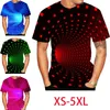 Men's T-skjortor est 3D-tryckskjorta Vertigo Hypnotic Unisex Funny Short Sleeved Tees Men/Women Tops Summer T-Shirts 8 Color