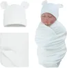 Одеяла Born Swaddle, подгузник, детское муслиновое хлопковое одеяло с шапкой для мальчиков и девочек, мягкая коляска Manta