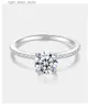 사이드 스톤즈 결혼식 약혼 Moissanite Ring Luxury GRA 인증서 여성을위한 스털링 실버 1 스털링 실버 Fine Jewelry YQ231209