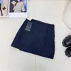 İki Parça Elbise Tasarımcısı 2024 Erken Bahar Yeni Koyu Mavi Denim Takım Ceket+Yüksek Bel Sarma Etek Seti 3QNK