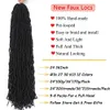 Synthetic Wigs Wakego Gooddess Faux Locs Crochet Hair 24 36 Inch Natural Wavy Curly Dreadlocks Hair Meche Faux Locks Crochet Braids 231208