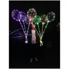 Party Decoration Led Bobo Balloon With 31.5Inch Stick String Light Christmas Halloween Birthday Decor Drop Delivery Home Garden Fest Dhfdw