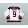 Niestandardowy biały Mike Modano 9 USA narodowa koszulka hokeja nowa najlepiej zszyta S-L-xl-xxl-3xl-4xl-5xl-6xl