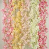 70 1 8m人工桜の吊り下げvineシルクフラワーガーランド偽の植物葉のための家庭の装飾100pcsロットDEC242K