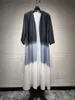 Ethnic Clothing Abayas For Women Ramadan Eid Fashion Kimono Muslim Abaya Robe Cardigan Long Seeve V-neck Polyester Dress