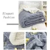 Blankets Swaddling Thick Bed Blanket Double Layer Winter Lamb Fleece Blanket Home Warm Sherpa Soft Sofa Cover Throw born Wrap Kids Bedspread 231208