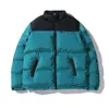 Mens Down Parka Outwear Jacket 자수 부부 거리 따뜻한 간단한 겨울 패션 야외 면화 패딩 코트 2 조각 10% Dicount C