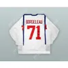 Anpassad Sebastien Bordeleau 71 Frankrike White Hockey Jersey New Top Stitched S-M-L-XL-XXL-3XL-4XL-5XL-6XL