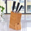 Bouteilles de rangement, bocaux, support de cuisine en bois, support d'étagère, boîte de bloc en bambou, organisateur d'outils, accessoires 235A