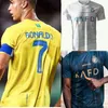 2023 2024 Al Nassr FC Voetbalshirts Ronaldo Heren Kindertenue Uniform 23 24 Home Geel CR7 Jongens Voetbalshirt Al-Nassrs Uit Derde MARTINEZ Saoedi-Arabië Maillots De Foot