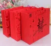 Presentförpackning kinesisk traditionell röd dubbel lycka bröllop papper väska med handtag paket godispåsar 259419cm 100pcslot82693644868913