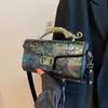 Designers Leopardväskor för kvinnor handväska plånböcker och korthållare mjuk kohud pu tote crossbody axel lyx mode lanv liten fyrkantig väska
