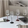 Copos de vinho taças de vinho vintage estilo francês vidro champanhe preto copo acessórios de decoração para casa personalizado bebida ware dr dhr2m