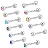 Autres accessoires de mode Langue en acier inoxydable Nipple Shield Barbell Ring Bar Body Piercing Retainer 14g 16mm 12 Couleur Be Choose Straight 231208