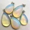 Pendant Necklaces White Opal Stone Pendants For Women Necklace Cute Diy Jewelry Making Accessories Crystal Water Drop Amulet Vintage Large