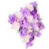 Dekorativa blommor Silk Blommväggpanel Bakgrund Dekor Badrum Dekorationer Konstgjord blommig tygbräda