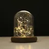 Vasi Cupola in vetro Base in legno Contenitore da tavolo Display Copertura in vetro Ornamenti di fiori secchi Campana di polvere artigianale Terrario Vaso paesaggistico 231208