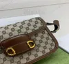 Luxe Horsebit zadeltas Designer Crossbody schoudertas Hoogwaardige mode lederen canvas handtas Mini-onderarmtas voor dames Verschillende gelegenheden en kledingstijlen