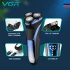 Razors Blades Vgr Electric Shaver Professional Razor Waterfroof Beard Trimmer Rotary 3D Floating Shaving Men for Men v-306 231208