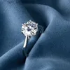 Avec pierres latérales IOGOU PT950 platine 2/3ct 4ct Solitaire D couleur Moissanite bague diamant promesse de mariage anneaux pour femmes bijoux de fiançailles cadeau YQ231209