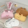 Cute Cartoon Plush Girls Pencil Case Lovely Women's Cosmetic Bags Makeup Pouch Casual Female Small Storage Bag Clutch Purse