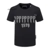 Tシャツの女性PP TフィリップデザイナープレーンシャツデザイナーデザイナープレインズフィリップスメンズメンズファッションクリスタルレタースリムTシャツ最高品質コットンCA 455