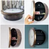 Zegary ścienne zegar gospodarstwa domowego z pudełkiem do przechowywania wiszący prosty styl okrągły biuro Mute