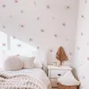 壁のステッカーピンクサクラフラワーズウォールステッカーガールズルームのための装飾壁の壁のステッカーの白い水彩の花ホーム装飾231208