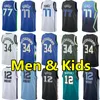 Homens Juventude Crianças Ja Morant Camisas de Basquete Giannis Antetokounmpo Luka Doncic City Jersey 75º aniversário Desgaste sem mangas