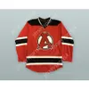 Personalizado ALBANY DEVILS HÓQUEI VERMELHO JERSEY NOVO Top Costurado S-M-L-XL-XXL-3XL-4XL-5XL-6XL