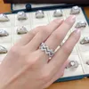 With Side Stones BOEYCJR 925 Silver 2 Layers Wave design D color VVS1 1.4mm 0.744ct total Moissanite Wedding Ring for Women Gift YQ231209