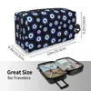 Cosmetic Bags Cute Greek Amulet Evil Eye Pattern Travel Toiletry Bag Women Nazar Lucky Charm Makeup Organizer Beauty Storage Dopp Kit