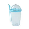 Vattenflaskor 1 Set 400 ml sallad kopp stilfull återanvändbar havregryn kroppsslning praktiskt med täcksked hushållsmaterial