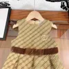 New baby dress designer girl skirt Size 110-150 Bow belt decoration child vest dresses Sleeveless Kids frock Dec05