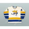 Anpassad vit 14 Minnesota WHA 1974-75 Gary Gambucci Fighting Saints Hockey Jersey New Top Stitched S-M-L-XL-XXL-3XL-4XL-5XL-6XL