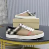 Mode heren designer sneakers schoenen gestreept bedrukt kaki met veters Luxe heren casual schoen met doos