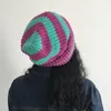 비니/두개골 모자 겨울 따뜻한 모자 여성 니트 스웨터 냉기 풀 오버 모자 색깔의 따뜻한 뇌유질 귀 보호 모자 231208