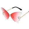 New butterfly sunglasses female fashion large frame gradient sunglasses European and n fashion street photography sunglasses PF