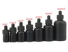 Hele 20 stuks 10 ml 30 ml zwarte matte glazen druppelflessen etherische olie container e vloeistof lege fles8940742