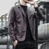 Mens Jackets Fashion Jacket Leather Coat Autumn Winter Vintage Slim Fit PU For Men Clothes Streetwear Trendy Outfits 231208