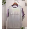 T-shirt da donna Scintillii sciolti riflettenti Manica corta Consegna a domicilio Abbigliamento Abbigliamento Top T-shirt Dh3Yn