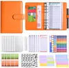 Nowy budżet Planner Journal Notebooks Cash Envelope Oszczędzanie Money posiadacze 6 dołków Binder dla zarządzania finansami A6 PU luźne notatniki